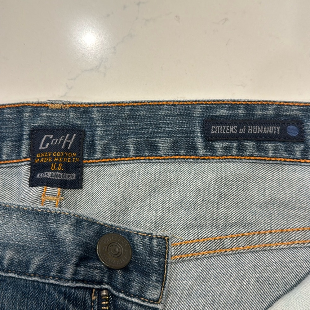 Citizens of humanity SID size 34 men’s jeans stretch distressed
